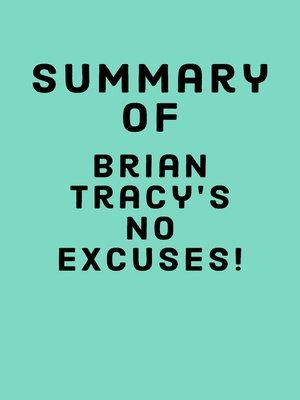 cover image of Summary of Brian Tracy's No Excuses